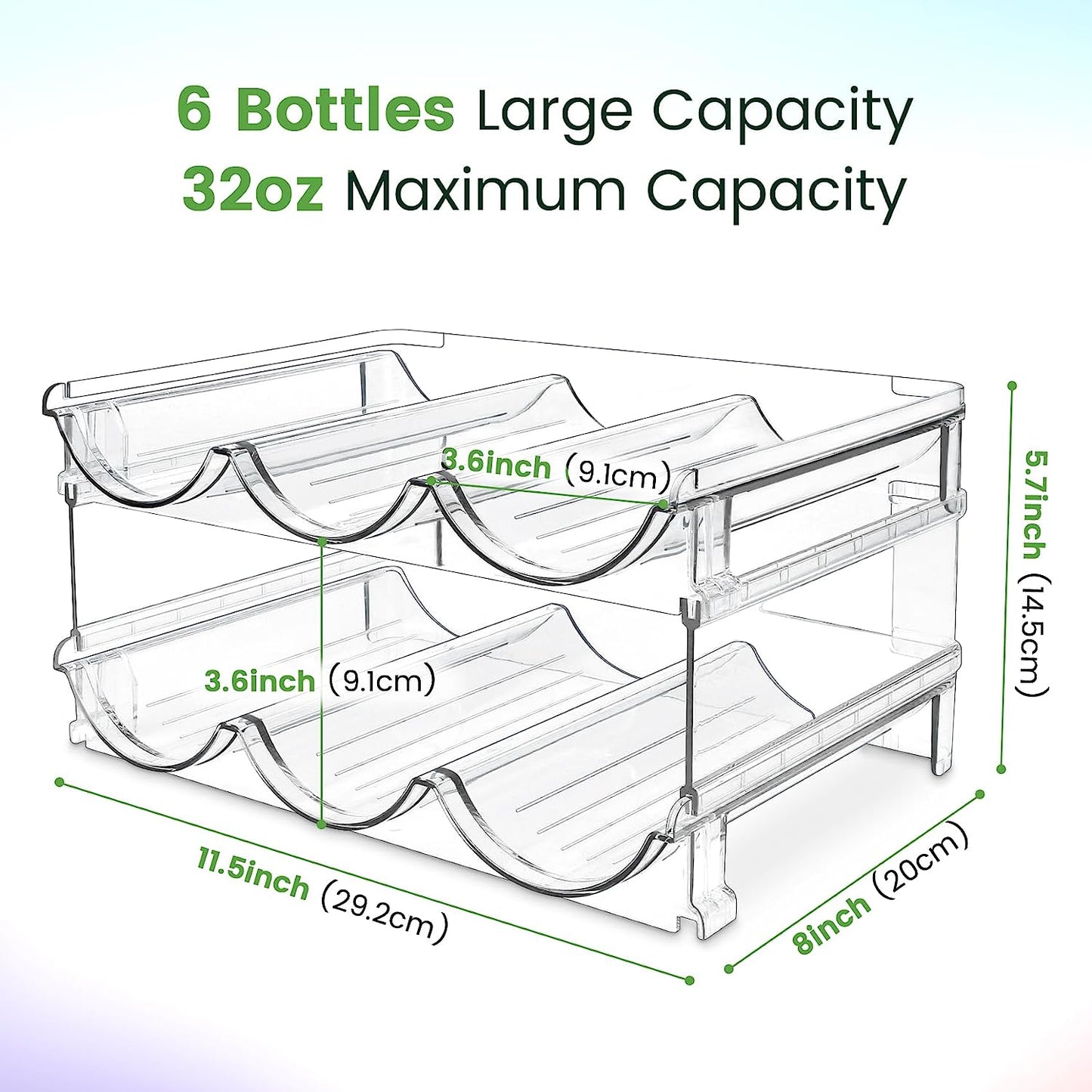 Tame Your Thirst: The Ultimate Water Bottle Organizer That Makes Hydration Fun! (2-Pack)